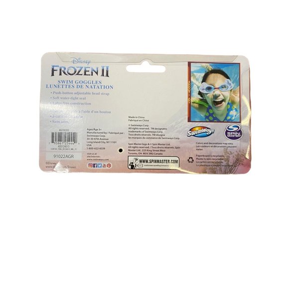 Disney Frozen II Swim Goggles Elsa Anna Kids Swim Goggles New - Picture 5 of 5